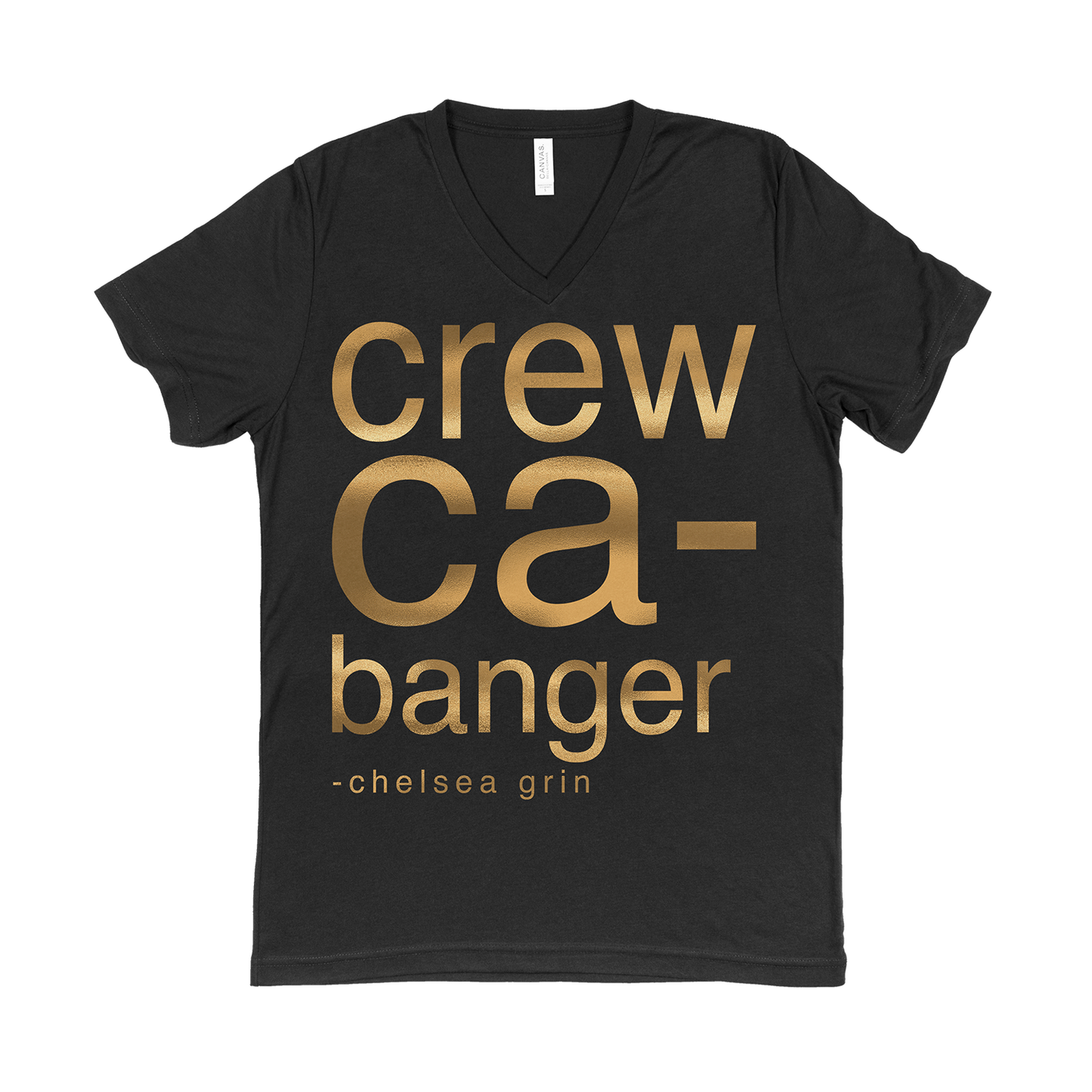CREWCA-BANGER GOLD FOIL - V-NECK (one extra)