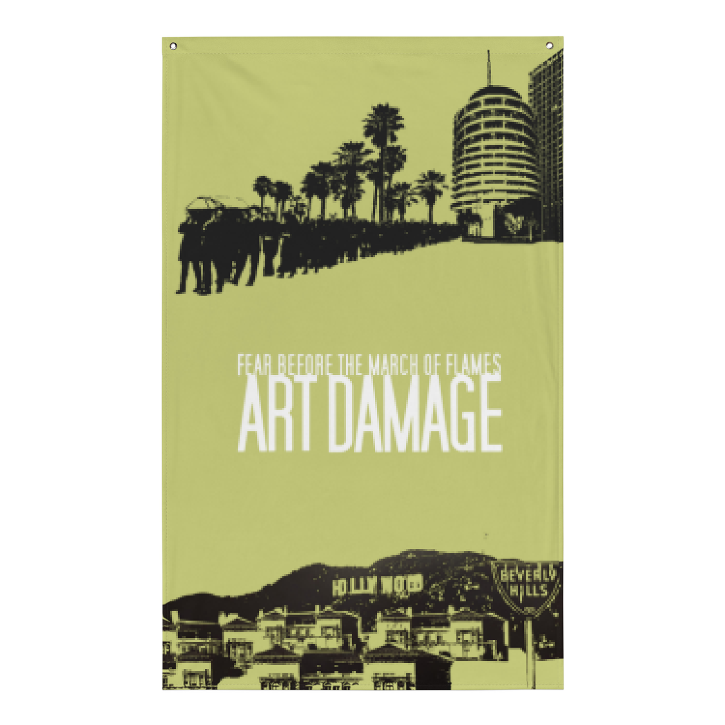 ART DAMAGE v2 - WALL FLAG (made-to-order)