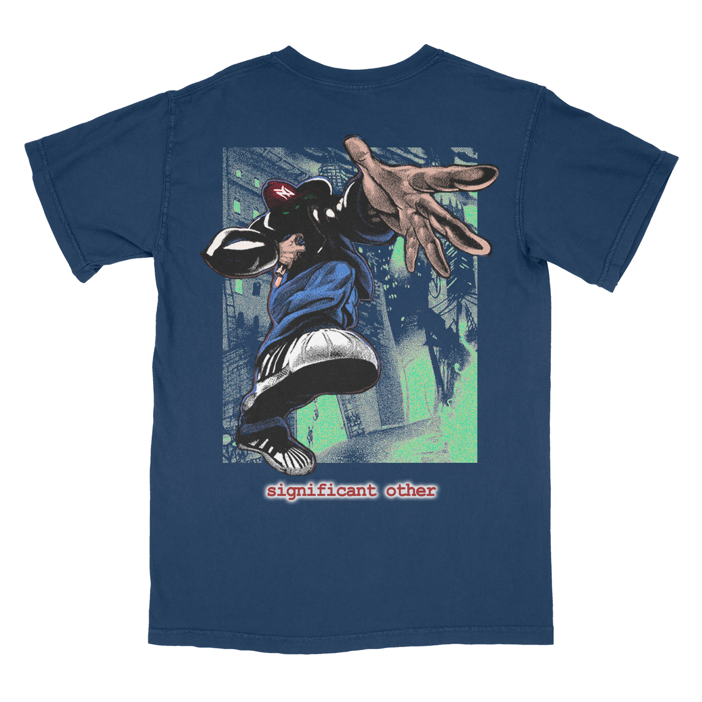 SIGNIFICANT T-SHIRT - Heelest, DIY, Screen print, archival (back, navy cc1717)