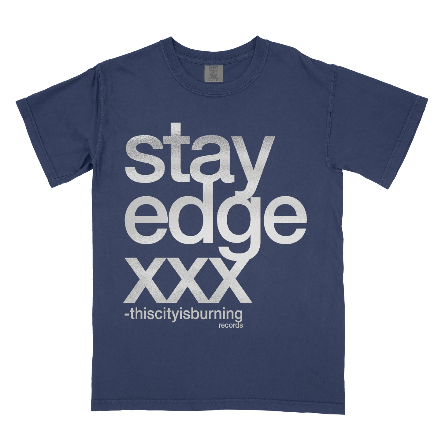 STAY EDGE SILVER FOIL T-SHIRT (extras) - Heelest, DIY, Straightedge