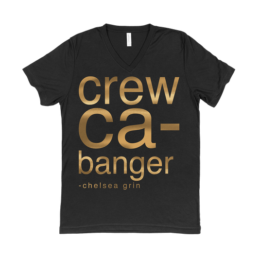 CREWCA-BANGER GOLD FOIL - V-NECK *pre-order*