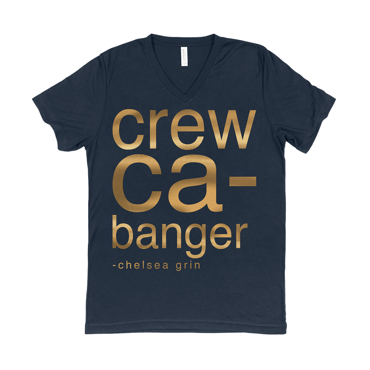 CREWCA-BANGER GOLD FOIL - V-NECK *pre-order*
