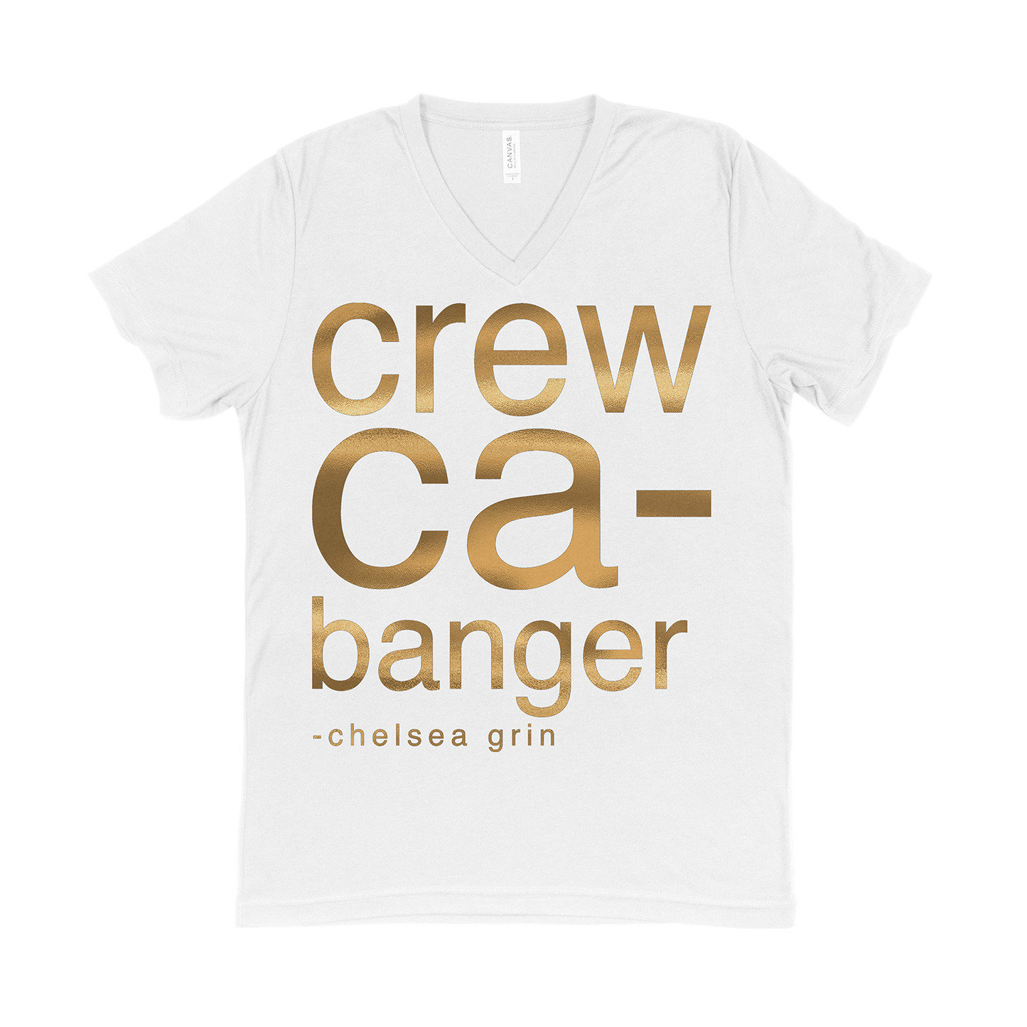 CREWCA-BANGER GOLD FOIL - V-NECK *pre-order*