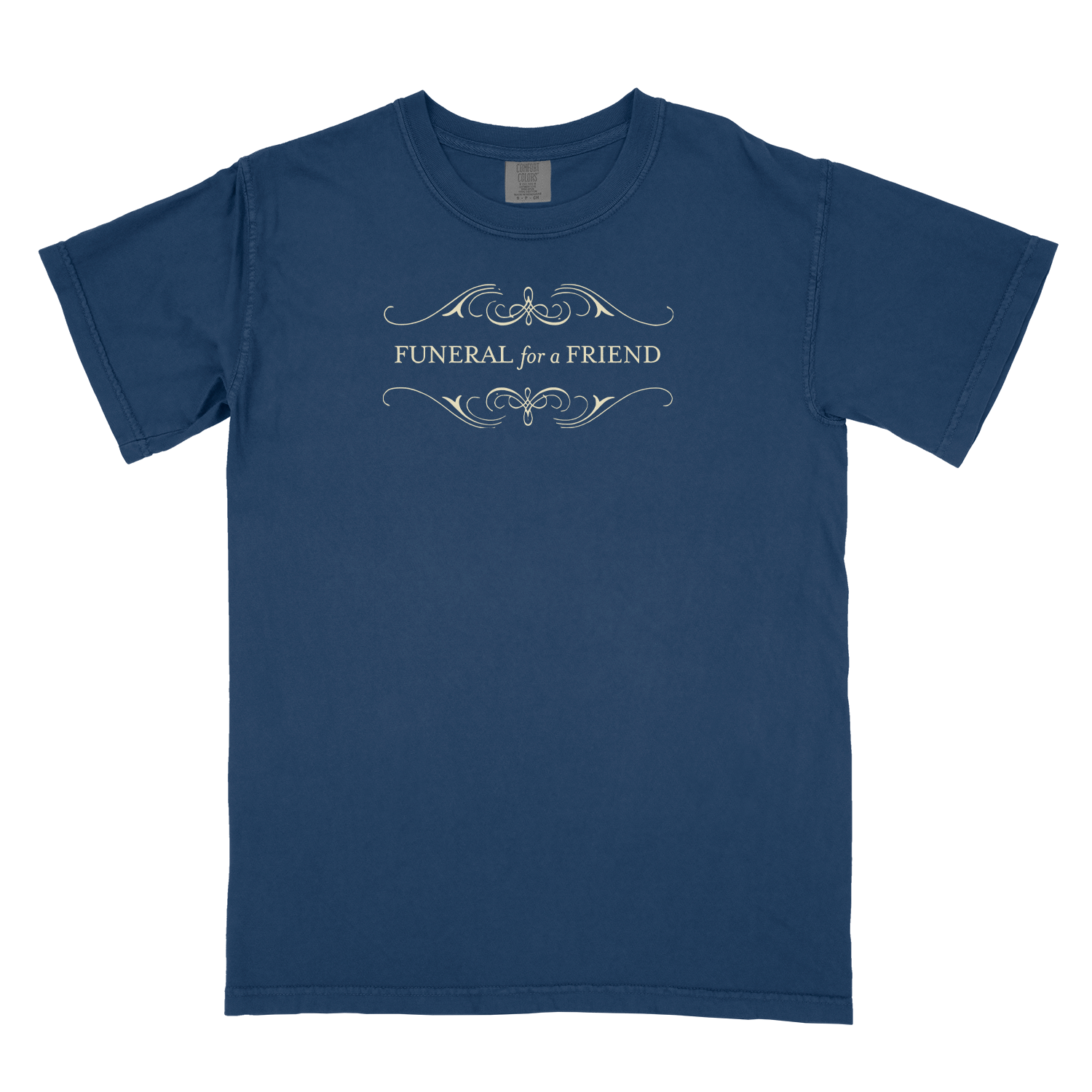 HOMIE’S FUNERAL T-SHIRT *pre-order* - Heelest, DIY, archival screen print (navy CC1717)