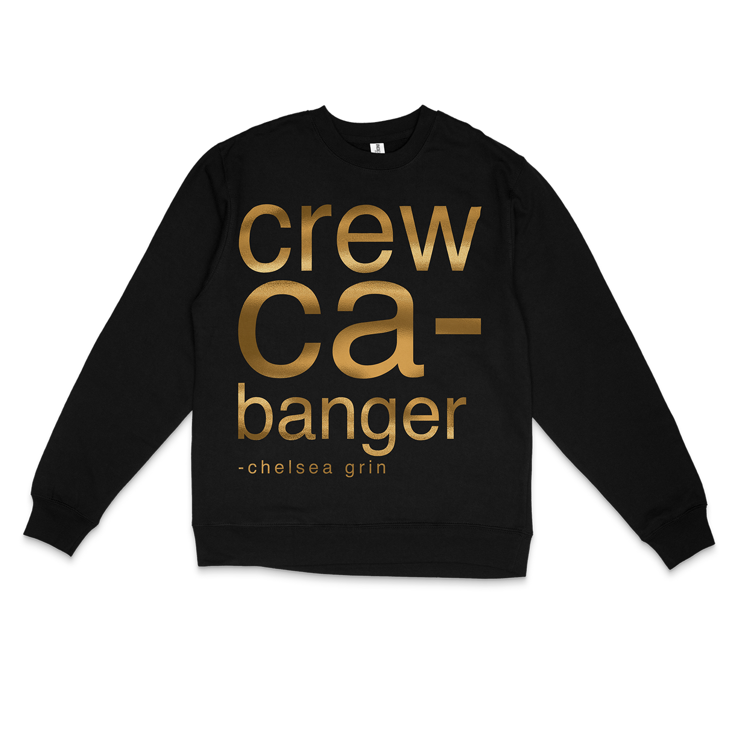 CREWCA-BANGER GOLD FOIL - CREWCA NECK *pre-order*