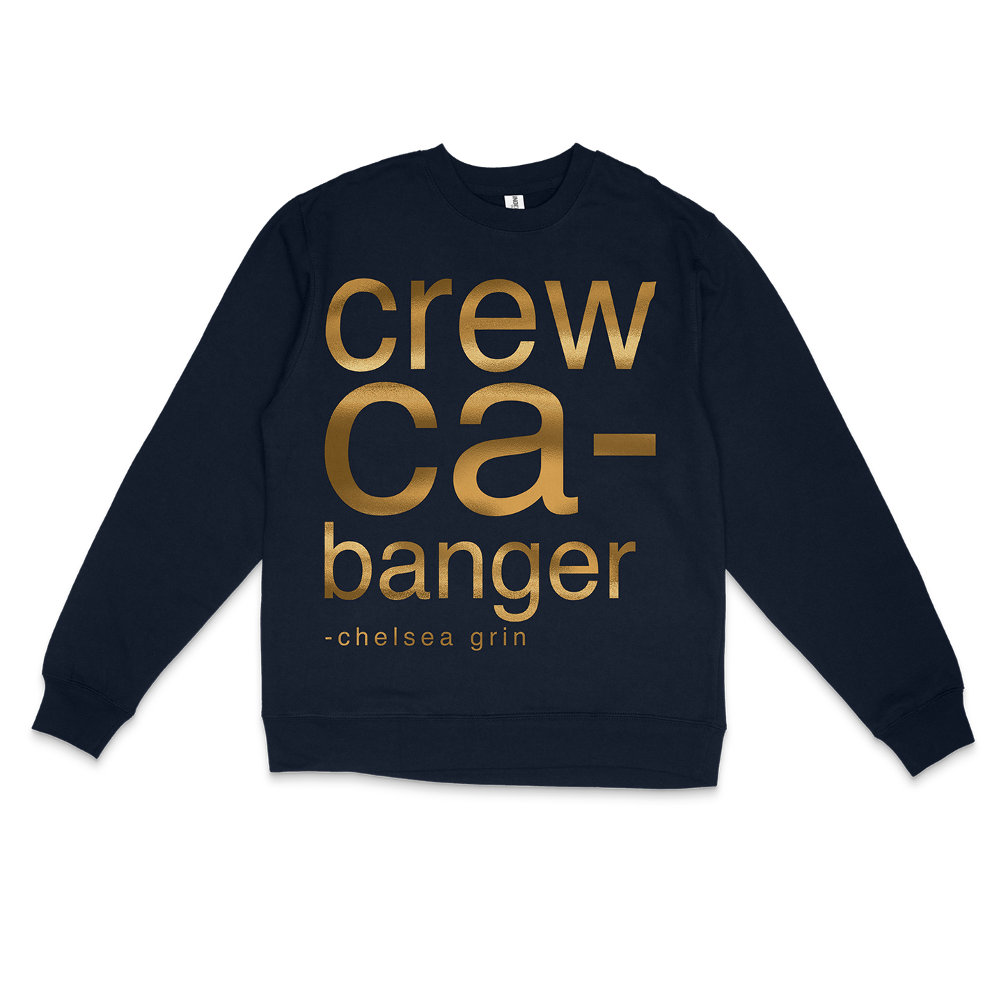 CREWCA-BANGER GOLD FOIL - CREWCA NECK *pre-order*