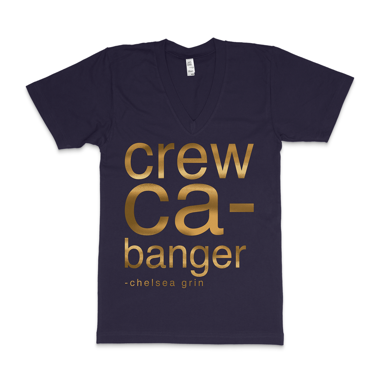 CREWCA-BANGER GOLD FOIL - V-NECK *pre-order*
