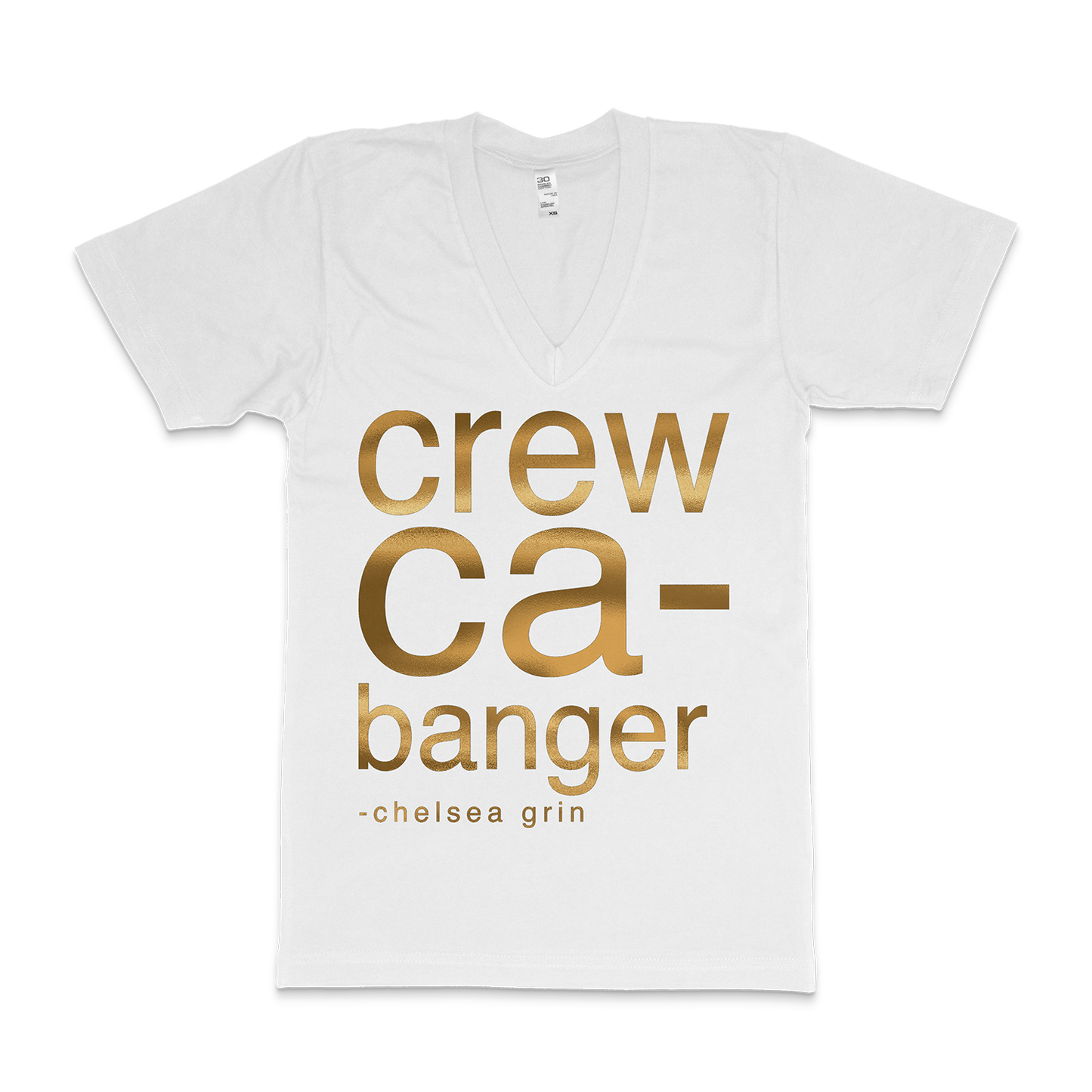 CREWCA-BANGER GOLD FOIL - V-NECK *pre-order*