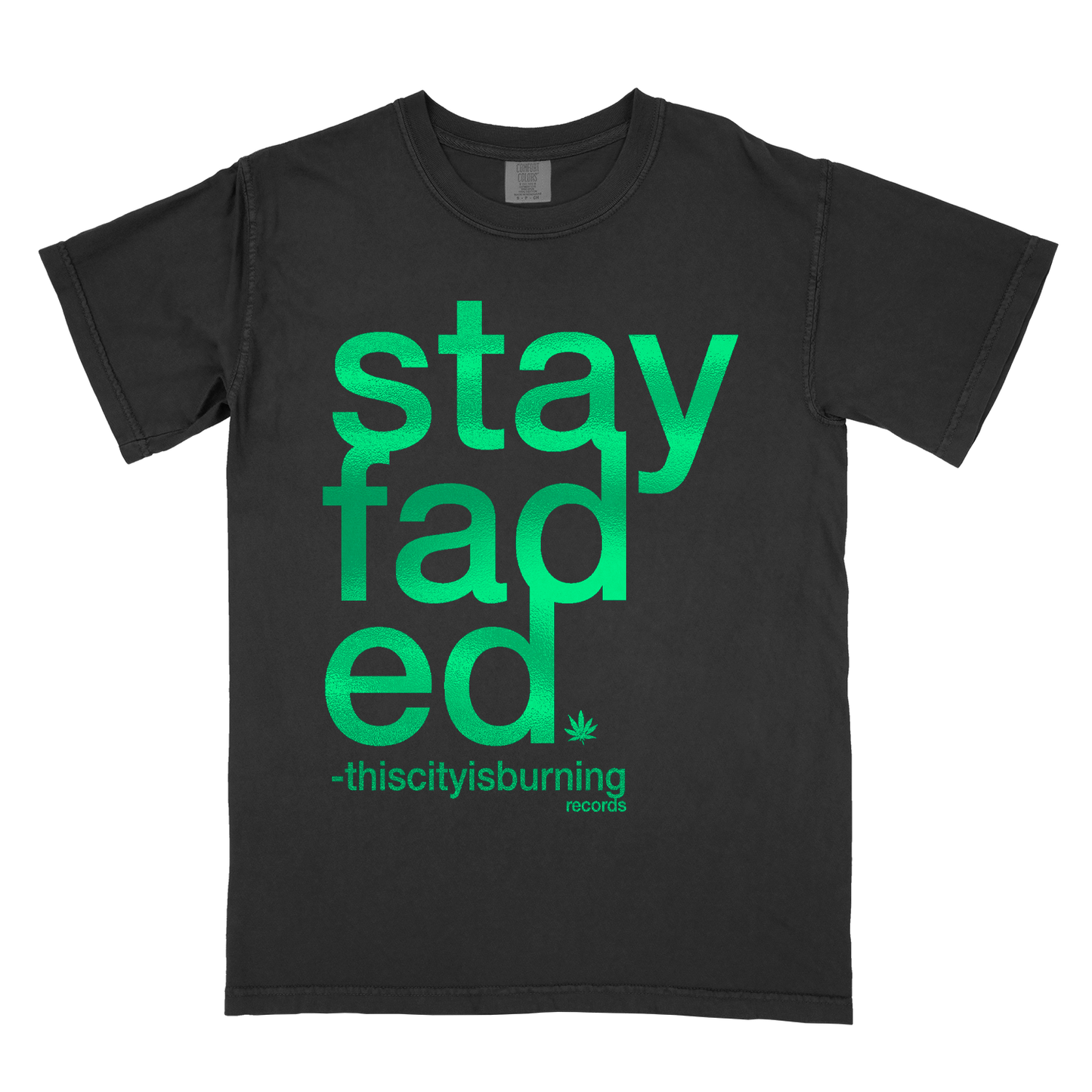 STAY FADED GREEN FOIL T-SHIRT (extras)