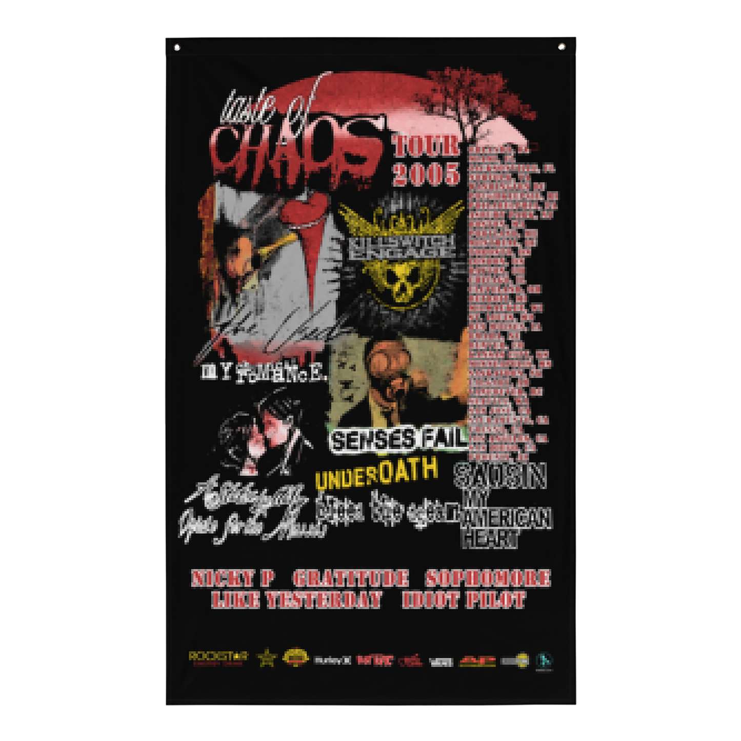TASTE OF CHAOS 2005 - WALL FLAG *made-to-order*